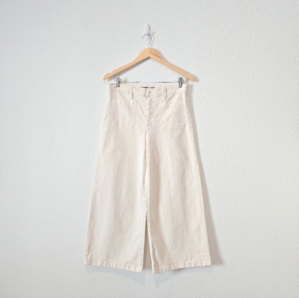 J.Crew Ecru High Rise Wide Leg Pants 30T